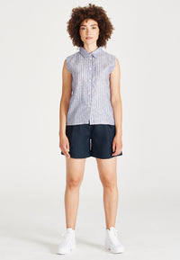 Givn Berlin Blusentop EMMA aus Leinen Blouse Blue / White (Stripes, Linen)