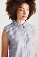 Givn Berlin Blusentop EMMA aus Leinen Blouse Blue / White (Stripes, Linen)