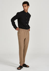 Givn Berlin Chino-Hose ERIC aus Leinen Trousers Muddy Brown (Linen)