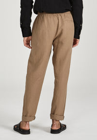 Givn Berlin Chino-Hose ERIC aus Leinen Trousers Muddy Brown (Linen)