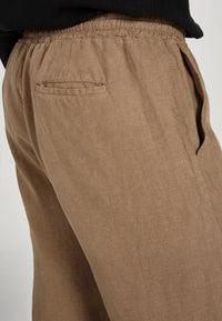 Givn Berlin Chino-Hose ERIC aus Leinen Trousers Muddy Brown (Linen)