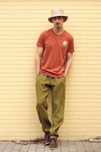 Givn Berlin Chino-Hose ERIC aus Leinen Trousers Olive Oil (Linen)