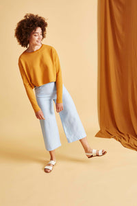 Givn Berlin Culotte FAY aus Leinen Trousers Pale Blue (Linen)