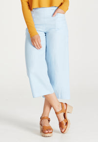 Givn Berlin Culotte FAY aus Leinen Trousers Pale Blue (Linen)