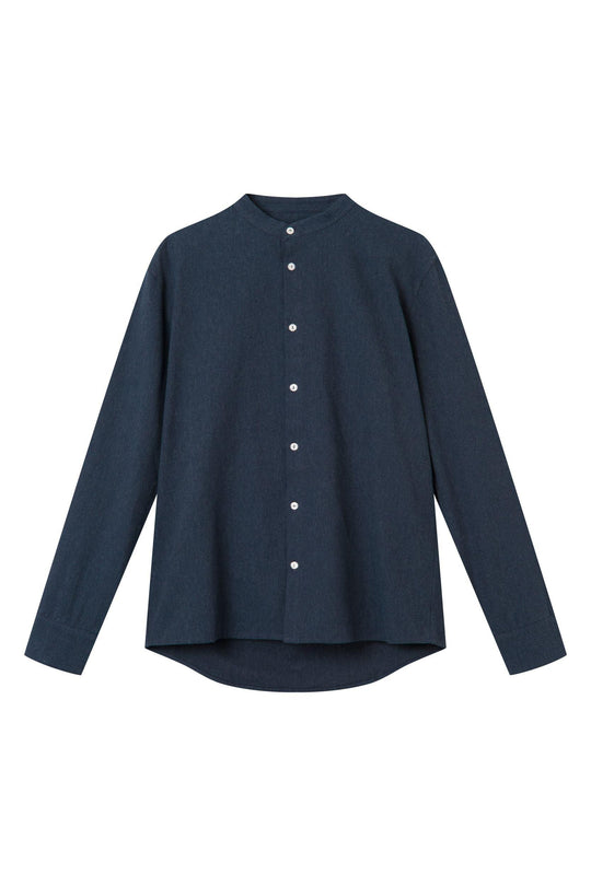 Flanellhemd WES aus Bio-Baumwolle - Midnight Blue