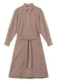 Givn Berlin Hemdblusenkleid GRETA aus Bio-Baumwolle Dress Dark Purple / Dark Grey / Beige (Checked)