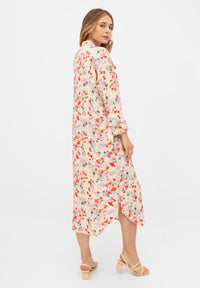 Givn Berlin Hemdblusenkleid MAGGIE aus LENZING™ ECOVERO™ Dress Lavender / Sage (Flowers)