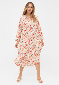 Givn Berlin Hemdblusenkleid MAGGIE aus LENZING™ ECOVERO™ Dress Lavender / Sage (Flowers)