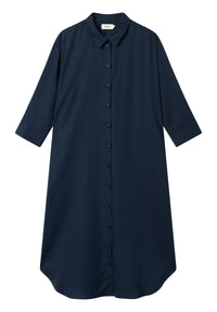 Givn Berlin Hemdblusenkleid MAGGIE aus TENCEL™ REFIBRA™ Lyocell Dress Midnight Blue (Refibra)