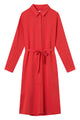 Givn Berlin Hemdblusenkleid MERLE aus TENCEL™ Lyocell Dress Lava Red (Tencel)