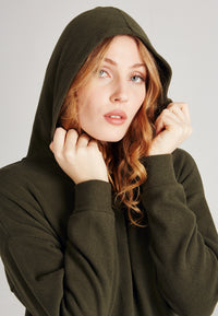 Givn Berlin Hoodie MONA aus recycelter Baumwolle Sweater Dark Olive