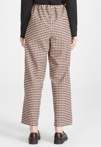 Givn Berlin Hose AMANDA aus Bio-Baumwolle Trousers Dark Purple / Dark Grey / Beige (Checked)