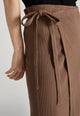 Givn Berlin Wickelrock JENNA aus Bio-Baumwolle Skirt Muddy Brown