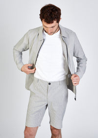 Givn Berlin Jacke NOAH aus Bio-Baumwolle Jacket Blue / White (Stripes)
