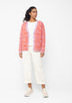 Givn Berlin Jacquard Cardigan ALEXIS aus Bio-Baumwolle Cardigan Lavender / Orange (Waves)