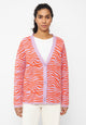 Givn Berlin Jacquard Cardigan ALEXIS aus Bio-Baumwolle Cardigan Lavender / Orange (Waves)