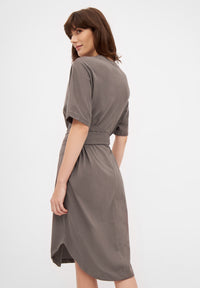 Givn Berlin Jersey-Kleid LILOU aus Bio-Baumwolle Dress Taupe