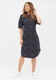 Givn Berlin Jersey-Kleid LILOU aus Bio-Baumwolle Dress Midnight Blue (Blooms)