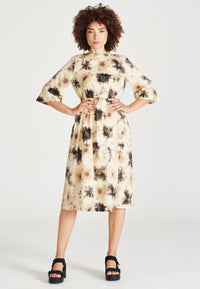 Givn Berlin Kleid AMELIE aus Bio-Baumwolle Dress Beige / Black (Batik)