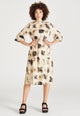 Givn Berlin Kleid AMELIE aus Bio-Baumwolle Dress Beige / Black (Batik)