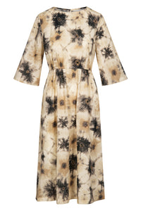 Givn Berlin Kleid AMELIE aus Bio-Baumwolle Dress Beige / Black (Batik)