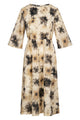 Givn Berlin Kleid AMELIE aus Bio-Baumwolle Dress Beige / Black (Batik)