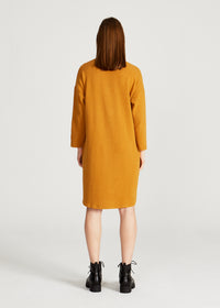 Givn Berlin Kleid HELEN aus recycelter Baumwolle Dress Mustard