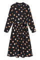Givn Berlin Kleid INDIRA aus LENZING™ ECOVERO™ Dress Black / Caramel Brown (Flowers)