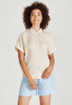 Givn Berlin Kurzarmbluse SARAH aus TENCEL™ Lyocell Blouse Off White (Tencel)