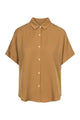Givn Berlin Kurzarmbluse SARAH aus TENCEL™ Lyocell Blouse Rubber Brown (Tencel)