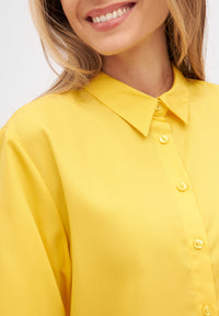 Givn Berlin Kurzarmbluse STINE aus TENCEL™ REFIBRA™ Lyocell Blouse Sunny Yellow (Refibra)