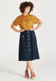 Givn Berlin Leinenrock CARMEN aus Leinen Skirt Midnight Blue (Linen)