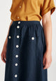 Givn Berlin Leinenrock CARMEN aus Leinen Skirt Midnight Blue (Linen)