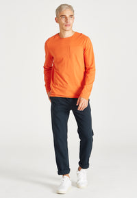 Givn Berlin Longsleeve REUBEN aus Bio-Baumwolle Longsleeve Koi Orange