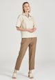 Givn Berlin Kurzarmbluse MADISON aus Bio-Baumwolle Blouse Beige