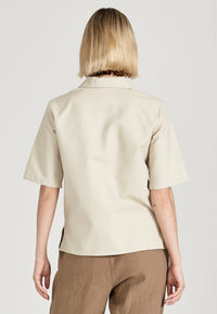 Givn Berlin Kurzarmbluse MADISON aus Bio-Baumwolle Blouse Beige