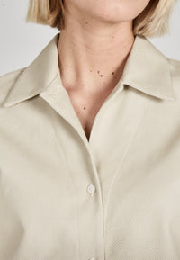 Givn Berlin Kurzarmbluse MADISON aus Bio-Baumwolle Blouse Beige