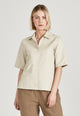 Givn Berlin Kurzarmbluse MADISON aus Bio-Baumwolle Blouse Beige