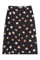 Givn Berlin Midirock VALENTINA aus LENZING™ ECOVERO™ Skirt Black / Caramel Brown (Flowers)