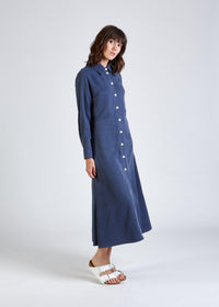 Givn Berlin Hemdblusenkleid WANDA aus TENCEL™ Lyocell Dress Light Blue (Tencel)