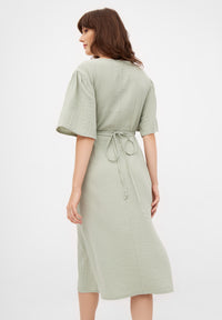 Givn Berlin Musselinkleid ALVA aus Bio-Baumwolle Dress Sage