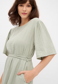 Givn Berlin Musselinkleid ALVA aus Bio-Baumwolle Dress Sage