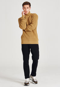 Givn Berlin Rollkragen-Strickpullover PIET aus Bio-Baumwolle Sweater Camel