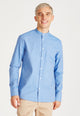 Givn Berlin Stehkragen-Hemd WES aus Bio-Baumwolle Buttoned Shirt Light Blue (Dots)