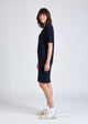 Organic cotton knit dress VALERIE - Blue