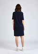 Organic cotton knit dress VALERIE - Blue