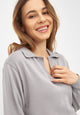 Givn Berlin Strickpullover CAMILLA aus Bio-Baumwolle Sweater Light Grey