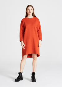 Givn Berlin Sweatkleid HELEN aus Bio-Baumwolle Dress Red Clay (Structure)