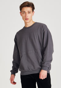 Sweatshirt KILIAN organic cotton - Shadow Grey