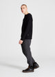 Sweatshirt MANU aus Bio-Baumwolle - Black (Rib)